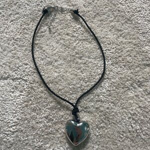 Black Heart Pendant Necklace